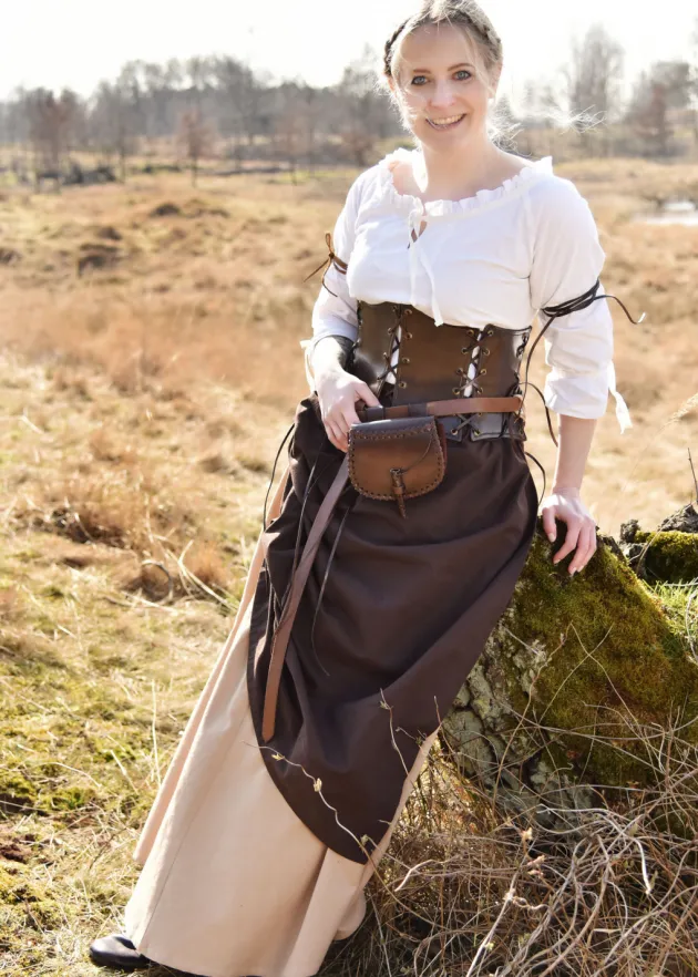 1680000340 - LARP Petite Sacoche en Cuir Marron