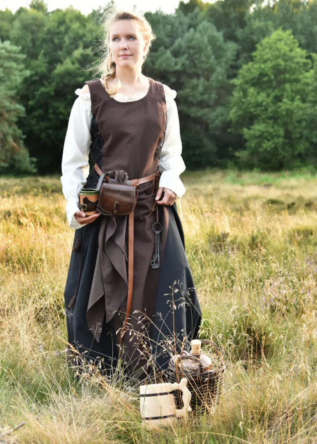 1680000340 - LARP Petite Sacoche en Cuir Marron