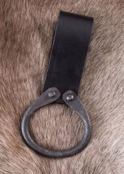 0401040001 - LARP Porte-Hache en Cuir et Fer Forgé