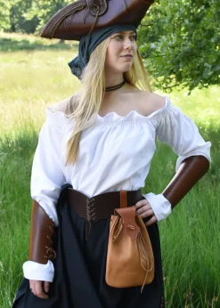 1638533012 - LARP 1 Protège-bras court de combat, marron foncé, 1 pièce