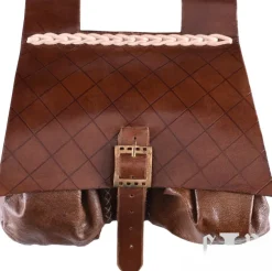 1664000151 - LARP Sac médiéval du 14ème siècle cuir marron