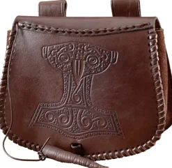1680000300 - LARP Sacoche Cuir Gravé Mjolnir