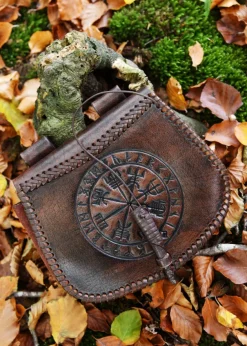 1680000310 - LARP Sacoche en cuir embossé Vegvísir