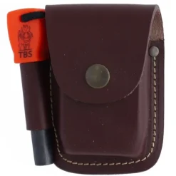 LEA130036 - TBS Outdoor Poche de ceinture cuir avec passant firesteel