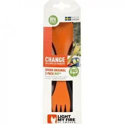 LMF2412411413 - Light my fire Set de 2 sporks bioplastic Musty Yellow/Hazy Blue