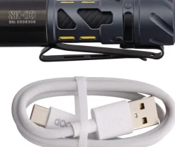 LPGSK03ALGREY - LOOP GEAR SK03 Torche Aluminium E-Tritium 1000lm 920mAh 14500 USB-C GRIS