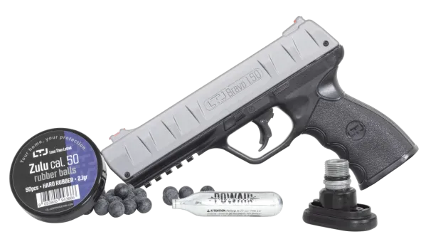 LTLPK03 - LESS THAN LETHAL Pack Pistolet CO2 C50 Bravo 1.5 -20J