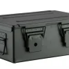 MAL980 - Caisse à munitions métallique verte 33x22x13cm