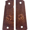 MB0006 - MBT PLAQUETTE BOIS PT1911 NID D'ABEILLE LOGO TAURUS