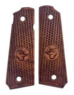 MB0006 - MBT PLAQUETTE BOIS PT1911 NID D'ABEILLE LOGO TAURUS