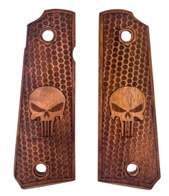 MB0016 - MBT PLAQUETTE BOIS PT1911 NID D'ABEILLE PUNISHER