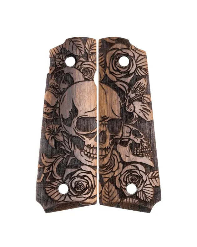 MB0002 - MBT PLAQUETTE BOIS PT1911 SKULL