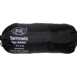 MFH27877A Filet camouflage, 2x3m, "Basic", noir, avec sac de PVC