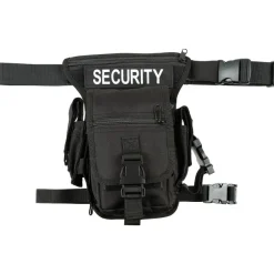 MFH30701A MFH Sac banane, "Security", noir, fixation ceinture et jambes