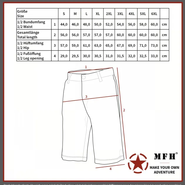 MFH01520AM GB Bermuda, "Combat", noir taille M