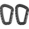MFH 27531A mousqueton, plastique, noir, D 7 mm x 8,5 cm, paquet de 2