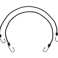 MFH30455A Tendeur, 6 mm, avec crochet, 75 cm, noir, paquet de 2