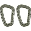 MFH 27531B mousqueton, plastique, kaki, D 7 mm x 8,5 cm, paquet de 2