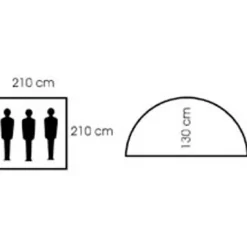 MFH 32103J Tente "Monodom", 3 personnes, M 95 CZ camou, 210x210x130cm