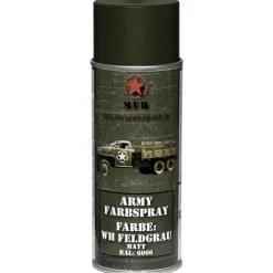 MFH27375O Bombe de peinture armée, WH GRIS-VERT, mat, 400 ml