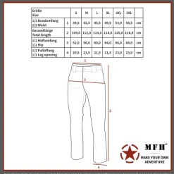 MFH01304RL US Pantalon combat, BDU, coyote tan Taille L