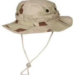 MFH10713ZL US GI Chapeau de brousse, mentonnière, GI Boonie, Rip Stop, 3 coul. desert TAILLE L