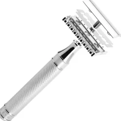 Mülhe Rasoir de sécurité Tradition Grande Chrome Peigne ouvert