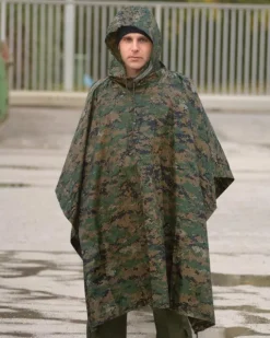 M4463 - MIL-TEC Poncho Ripstop Digital Woodland 208 x 153 cm