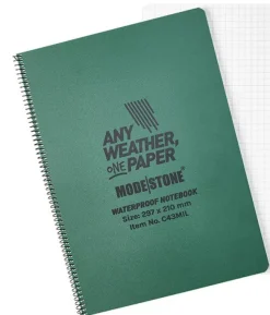 44.078506 - MODE STONE Carnet Tout Temps 100 pages 210x297mm OD GREEN