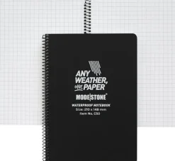 44.078494 - MODE STONE Carnet Tout Temps 100 pages 148x210mm NOIR