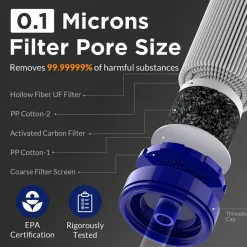 MSLOESF005Z - Membrane Solutions Paille filtrante bleue avec étui