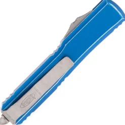 MT122-12DBL - Microtech Ultratech D/E Distressed Blue Apo F/S