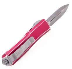 MT122-12DRD - Microtech Ultratech D/E Distressed Red Stonewash FS