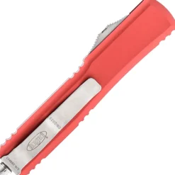 MT122-10RD - Microtech Ultratech D/E Stonewash Red