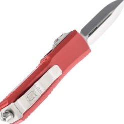 MT122-10RD - Microtech Ultratech D/E Stonewash Red