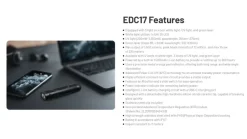 NCEDC17 - NITECORE EDC17 Torche 1500lm USB-C Laser UV CW 150mAh NOIR