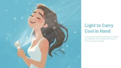 NCIZZCOOL20PRO - NITECORE Ventilateur brumisateur portable IzzCool20 Pro BLANC PERLE
