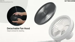 NCNEFG - NITECORE NEF10 Ventilateur électrique multifonctions Anneau LED + Powerbank