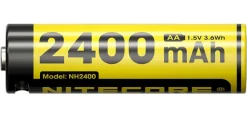 NCNH2400 - NITECORE NH2400 Pack 4 AA Rechargeables 1,5V 2400mAh + câble