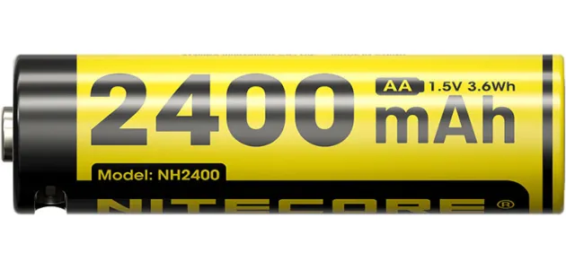NCNH2400 - NITECORE NH2400 Pack 4 AA Rechargeables 1,5V 2400mAh + câble