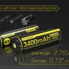NCNL1834R - NITECORE Accus Li-ion 18650 Micro-USB - 3400mAh 3,7V 12,6Wh