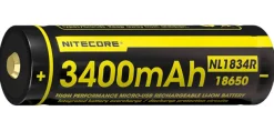 NCNL1834R - NITECORE Accus Li-ion 18650 Micro-USB - 3400mAh 3,7V 12,6Wh