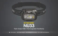NCNU33BK - NITECORE Frontale NU33 Noir - 700Lm