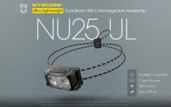 NCNU25UL - NITECORE NU25 UL Frontale - 400Lm