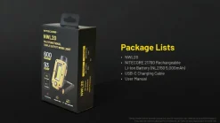 NCNWL20 - NITECORE NWL20 Lampe de Travail Triple Fonction 600lm 21700 5000mAh USB-C
