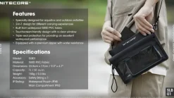 NCSLB01 - NITECORE SLB01 Pochette Bandoulière Etanche Smartphone NOIR