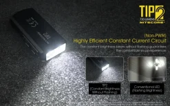 NCTIP2BK - NITECORE TIP 2 Lampe Porte-Clé 720lm Rechargeable Micro-USB