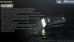 NCT4K - NITECORE T4K - 4000 lm