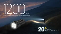 NCTUP2BK - NITECORE Lampe TUP 2 1200Lm 1300mAh USB-C NOIR