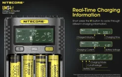 NCUMS4 - NiteCore Chargeur USB 4 ports 3000mA - LCD